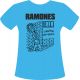 RAMONES - IWANNA BE WELL - modré dámske tričko