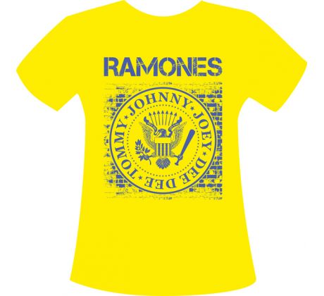 RAMONES - žlté dámske tričko