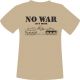 tričko NO WAR-khaki