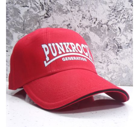 Kšiltovka - PUNKROCK - čevená