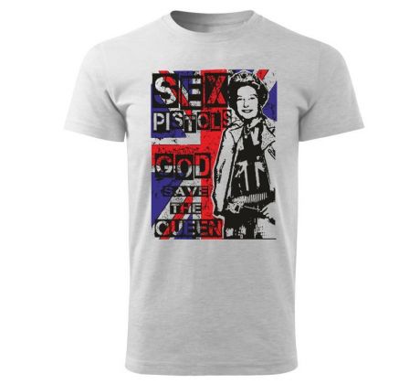 tričko SEX PISTOLS - sivý melír