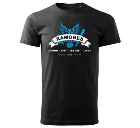 tričko RAMONES logo - čierne