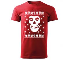 tričko MISFITS Christmas - červené