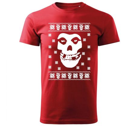 tričko MISFITS Christmas - červené