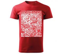 tričko Československo  červené