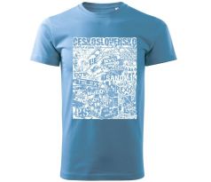 tričko ČESKOSLOVENSKO- modré